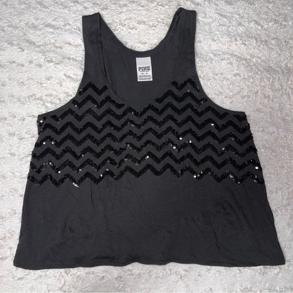 Victoria’s Secret PINK black tank top (size xs)